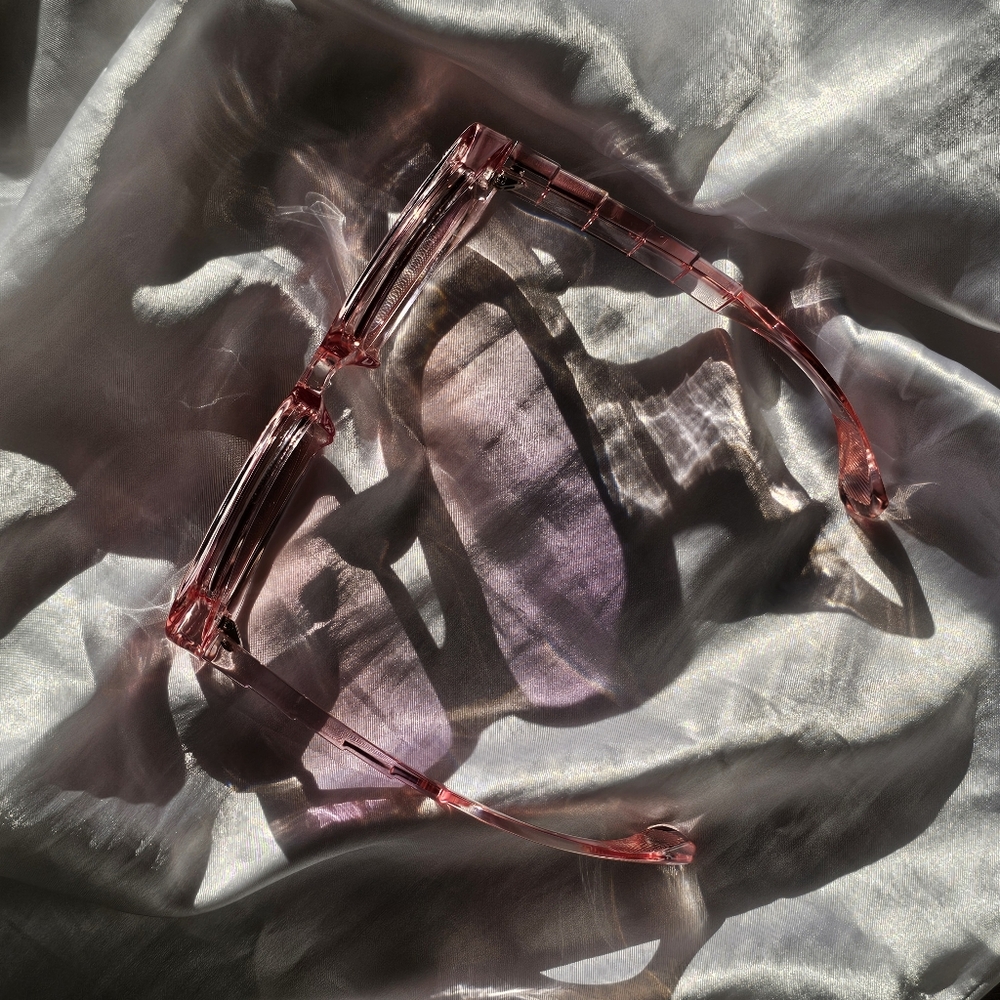 Y2K Pink Rectangle Sunglasses - Picture 6 of 8